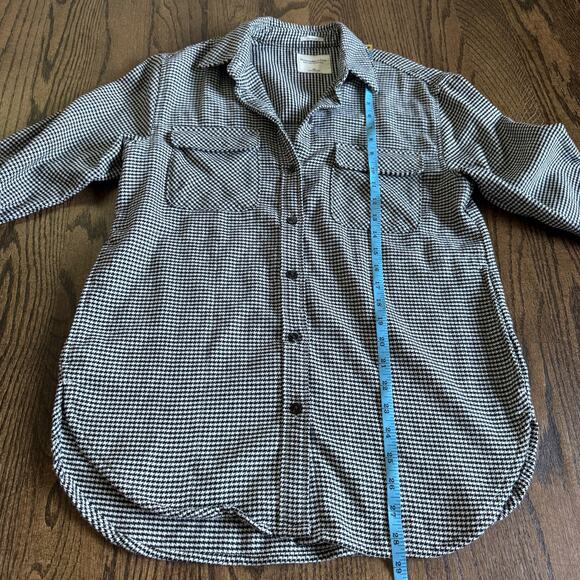 Abercrombie & Fitch Womens Oversize Soft A&F Collection Houndstooth Flannel XS - Picture 10 of 10